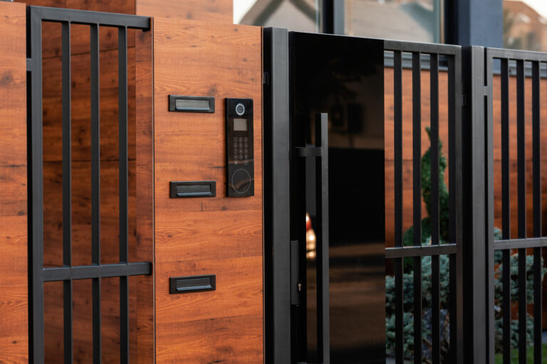 intercom gate front residential building scaled